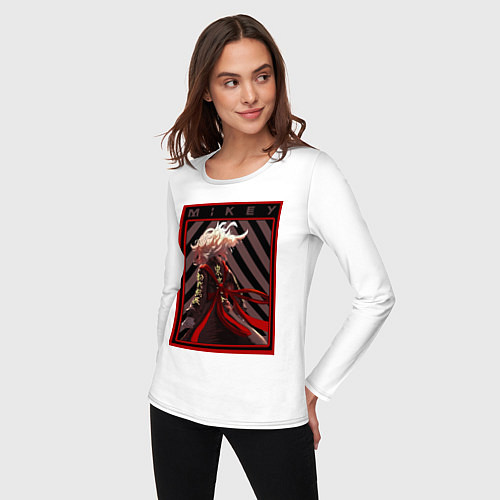 Женский лонгслив Микки Токийские мстители спина / Белый – фото 3