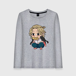 Лонгслив хлопковый женский Микки Мандзиро ЧИБИ, цвет: меланж