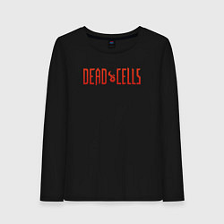 Лонгслив хлопковый женский Dead cells logo text, цвет: черный