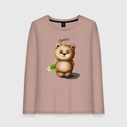 Женский лонгслив Медведь