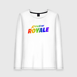 Лонгслив хлопковый женский Rainbow Royale, цвет: белый