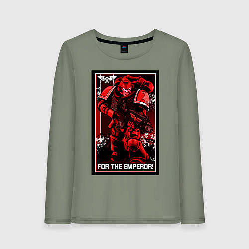 Женский лонгслив Постер За Императора! красны / Авокадо – фото 1