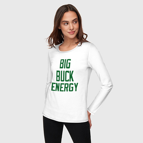 Женский лонгслив Big Buck Energy / Белый – фото 3