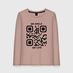 Женский лонгслив QR-SMILE