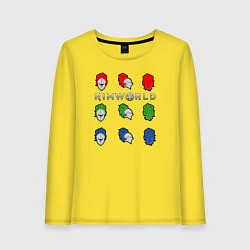 Лонгслив хлопковый женский RimWorld римворлд, цвет: желтый