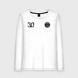 Лонгслив хлопковый женский PSG Messi 30 New 202223, цвет: белый