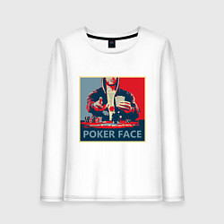 Женский лонгслив Poker face