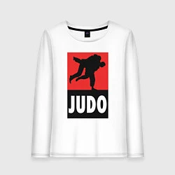 Лонгслив хлопковый женский Judo, цвет: белый