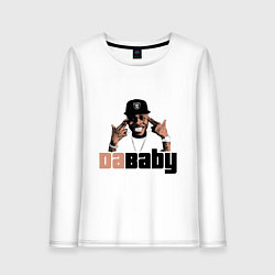 Лонгслив хлопковый женский DaBaby, цвет: белый