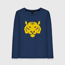 Лонгслив хлопковый женский Yellow Tiger, цвет: тёмно-синий