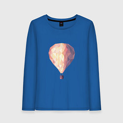 Лонгслив хлопковый женский Воздушный шар, цвет: синий