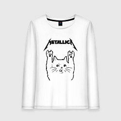 Лонгслив хлопковый женский METALLICA МЕТАЛЛИКА, цвет: белый