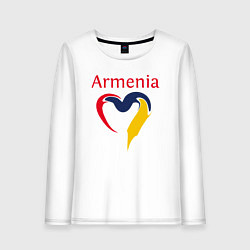 Лонгслив хлопковый женский Armenia Heart, цвет: белый