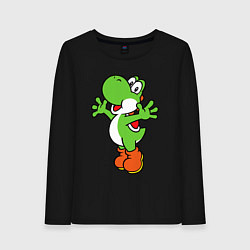 Лонгслив хлопковый женский Yoshi, цвет: черный