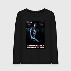 Лонгслив хлопковый женский Terminator JD, цвет: черный