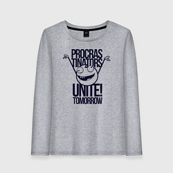 Женский лонгслив Лодыри объединяются завтра