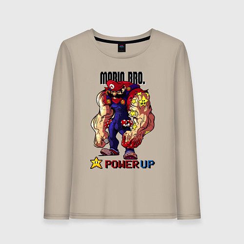 Женский лонгслив Big Mario / Миндальный – фото 1