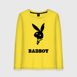 Лонгслив хлопковый женский BAD BOY PLAYBOY, цвет: желтый