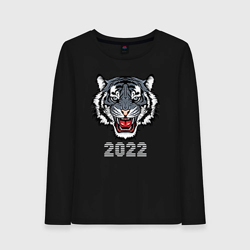 Женский лонгслив Голубой водяной тигр 2022 / Черный – фото 1