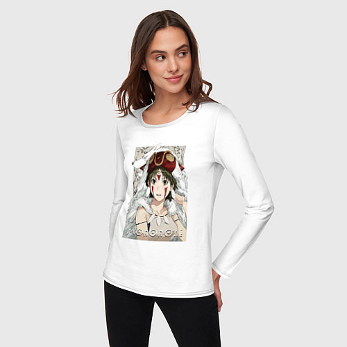 Женский лонгслив Princеss mononoke / Белый – фото 3