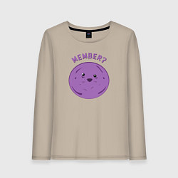 Лонгслив хлопковый женский А ты помнишь? Ягодки - вспоминашки Южный парк, цвет: миндальный