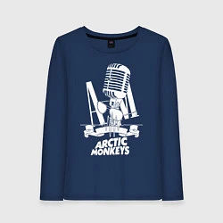 Лонгслив хлопковый женский Arctic Monkeys, рок, цвет: тёмно-синий