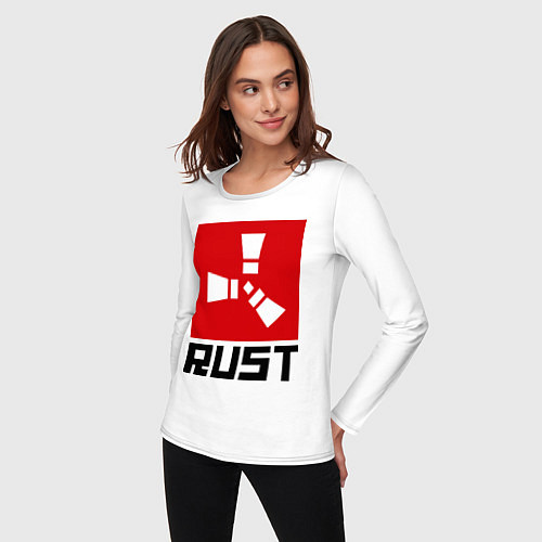 Женский лонгслив Rust / Белый – фото 3