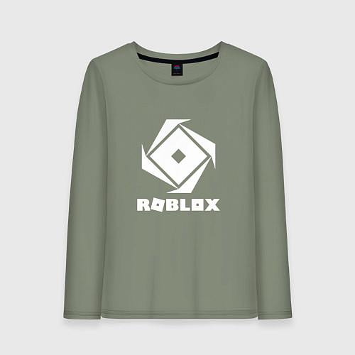 Женский лонгслив ROBLOX WHITE LOGO / Авокадо – фото 1