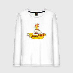 Женский лонгслив The Beatles Yellow Submarine в дудл стиле