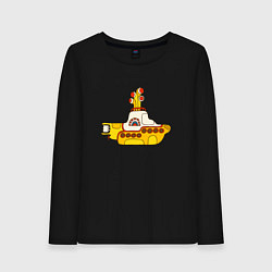 Женский лонгслив The Beatles Yellow Submarine в дудл стиле