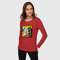 Лонгслив хлопковый женский Art Ramones, цвет: красный — фото 2