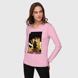 Лонгслив хлопковый женский Spike Spigel, цвет: светло-розовый — фото 2