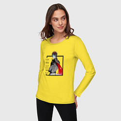 Лонгслив хлопковый женский Тарталья в квадрате, цвет: желтый — фото 2