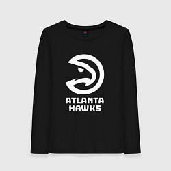 Лонгслив хлопковый женский Атланта Хокс, Atlanta Hawks, цвет: черный