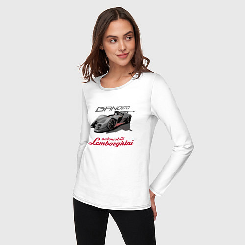 Женский лонгслив Lamborghini Bandido concept / Белый – фото 3