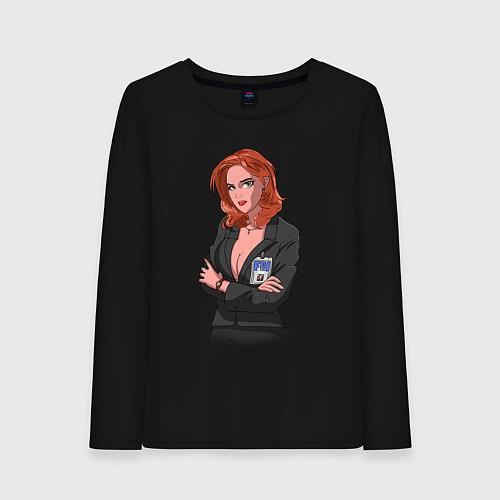 Женский лонгслив Dana Scully X-Files / Черный – фото 1