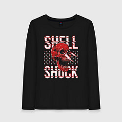 Лонгслив хлопковый женский SHLSHK Skull Collection, цвет: черный