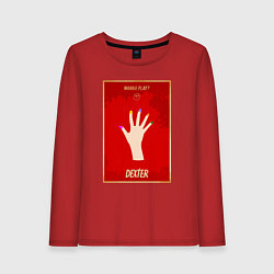 Лонгслив хлопковый женский Dexter wanna play, цвет: красный