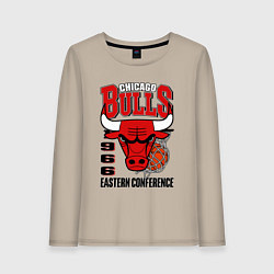 Лонгслив хлопковый женский Chicago Bulls NBA, цвет: миндальный