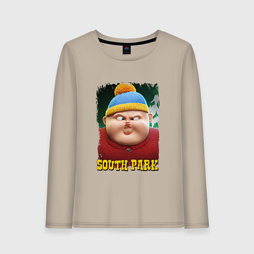 Женский лонгслив Eric Cartman 3D South Park / Миндальный – фото 1