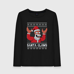 Лонгслив хлопковый женский ЗОЙДБЕРГ КЛАУС, SANTA CLAWS ФУТУРАМА, цвет: черный