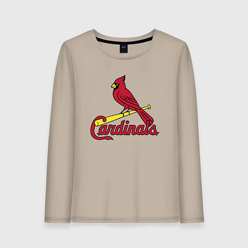 Женский лонгслив St Louis Cardinals - baseball team / Миндальный – фото 1