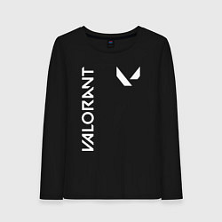 Лонгслив хлопковый женский Valorant - Logo, цвет: черный