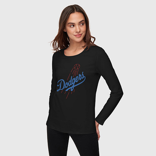 Женский лонгслив Los Angeles Dodgers baseball / Черный – фото 3