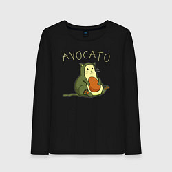 Лонгслив хлопковый женский AVOCATO АВОКАТО, цвет: черный