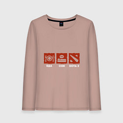 Женский лонгслив Еда, сон, дота2