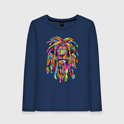 Лонгслив хлопковый женский Lion dreaD, цвет: тёмно-синий