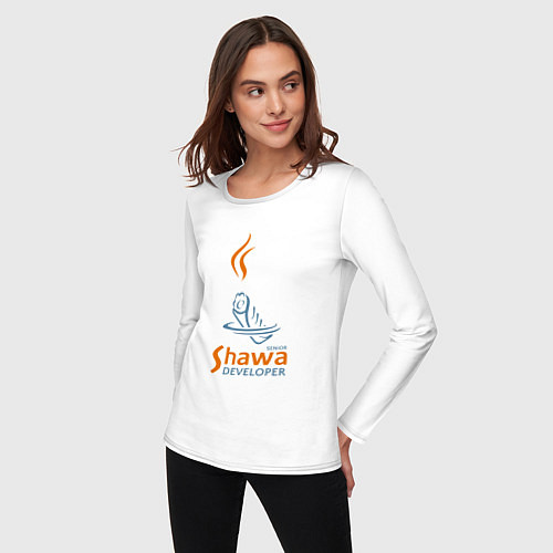 Женский лонгслив Senior Shawa Developer / Белый – фото 3