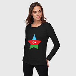 Лонгслив хлопковый женский Azerbaijan Star, цвет: черный — фото 2