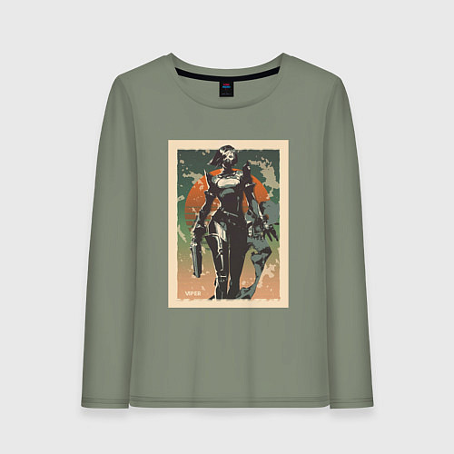 Женский лонгслив Viper Valorant Art / Авокадо – фото 1